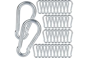 SENENQU Mosquetones Acero Inoxidable, Gancho Mosquetón Grande con Cierre Portada