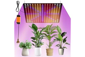 FYEME Pflanzenlampe LED Vollspektrum Pflanzenlampe 45W Grow Light LED Wachstumslampen mit Haken für Pflanzen für Zimmerpflanzen Gemüse Blume