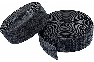 KLEBASTO Klettband zum nähen | SET Hakenband und Flauschband | Klettverschluss zum nähen | Hohe Verschlusskraft (Schwarz, 10mm x 3 m)