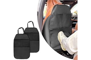 GTLM 2 Piezas Protector Asiento Coche,Kick Mats Protección Respaldo,Impermeable Repelente de La Suciedad Organizador Asiento Coche,Universal Organizador Coche para Coche Camión SUV