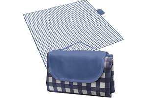 AUSYIWI Manta de Picnic Impermeable, Plegable portátil de Tela Oxford Manta de Picnic Impermeable, 200 cm x 195 cm (Azul Marino)