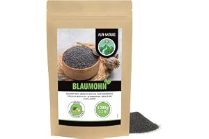 Alpi Nature Vallmofrön 1kg, Hela Blå Vallmofrön för Matlagning och Bakning, Glutenfri