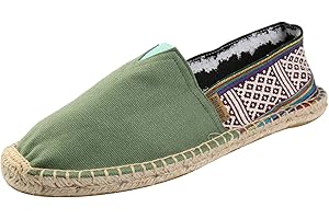 Alexis Leroy Bohemian Print Mens Espadrilles Canvas Flat Espadrilles