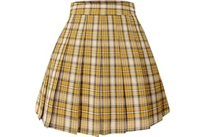 Hoerev Femmes Filles Évasé Casual Mini École Tennis Patineur Casual Jupe De Danse avec Deux Poches Latérales Et Short Intérieur