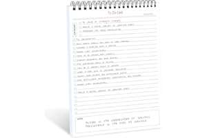 KMQOY To Do List Notepad Daily Planner Notepad Undated 52-Page Task Planner, 6.7×9.8 Inches Planning Pad Checklist Productivity Planner, Work Planner with Priorities and Notes Section.