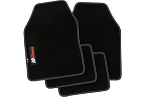 PETEX Carbon, uniwersalny dywanik samochodowy, 4-częściowy, czarny