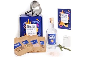 Tequila Infusion Kit by Craftly | Plant-Based Infusions for Homemade Cocktails | Tequila Gift Set | Gift for Friend, Partner | Valentine Gifts for Men & Women | Spices & Bottle