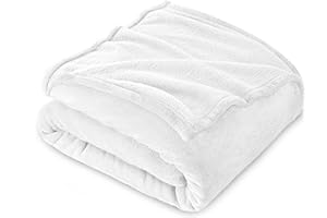 FARFALLAROSSA Manta Cama 135/150,Mantas para Sofa Grande,Manta Polar Franela Extra Suave,Blanco 210 x 240 cm,para Toda Estación