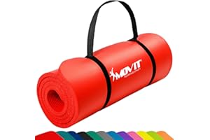 MOVIT Tapis de gymnastique, doux pour la peau et sans phthalates, en 3 tailles et 12 couleurs