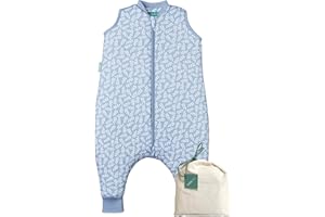 MOLIS & CO molis&co - Sacco Nanna con piedini - Sacco nanna invernale per Bambini - Sacchi Nanna 2.5 tog con piedini - 100% Cotone (Oeko-TEX 100) - Blue Garden (2 anni)