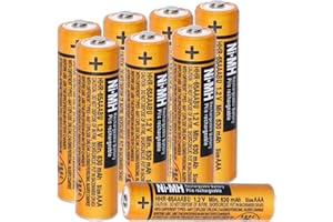 KUHU HHR-65AAABU NI-MH Akku für Panasonic 1,2 V 630mAh AAA Akku für schnurlose Telefone, 8 Stück