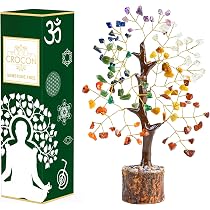 Albero Della Vita In Metallo Con Pietre 7 Chakra – Decorazione Pensile Per Auto O Casa – 26 Cm - 5