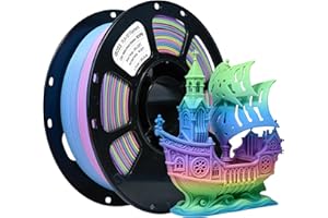 Filamento PLA+ opaco iBOSS 1,75 mm, filamento stampante 3D arcobaleno multicolore PLA PRO, precisione delle dimensioni +/-0,02 mm, 1 kg (2,2 libbre), colore opaco sogno-ombra