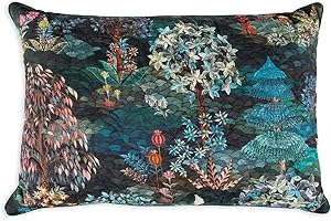 PIP STUDIO Zierkissen Pip Garden Quilted Cushion Dark Blue UV UV 45x70