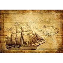 Stampa artistica da parete con barca a vela - Decorazione nautica