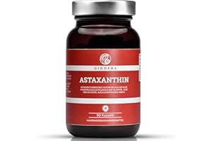 ‎QIDOSHA QIDOSHA® Astaxanthin 12 mg aus EU-Rohstoffen & Olivenöl, 90 vegane Softgel Kapseln im Apothekerglas, 12mg Astaxanthin hochdosiert je Kapsel, flüssiges Astaxanthin aus portugiesischer Algenzucht