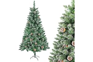 LARS360 Artificial Christmas Fir Tree Including Metal Stand Artificial Fir with Folding System for Outdoor Use Christmas Decoration Indoor Christmas Decoration