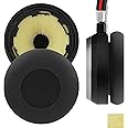Geekria QuickFit Replacement Ear Pads for Jabra Evolve 75 UC, Evolve 75, Evolve 75+, Evolve 75 MS Headphones Ear Cushions, Headset Earpads, Ear Cups Cover Repair Parts (Black)