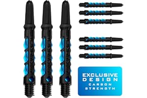 ‎HARROWS Harrows Dartpfeile 3 Sets Carbon ST Dartschäfte – insgesamt 9 Dartschäfte – Medium, Midi & Short – robuster Carbon-Verbundstoff