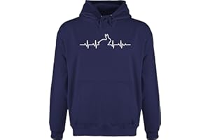 Shirtracer - Hoodie Herren Pullover Männer - Tiere Meerschweinchen & Co. - Herzschlag Hase