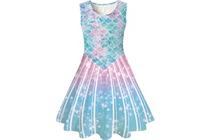 Dancinova Girls Summer Dress Casual Party Sleeveless Dress Sundress