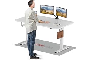 ‎SANODESK SANODESK Höhenverstellbarer Schreibtisch – ergonomischer Standing Desk mit Memory-Funktion & Kindersicherung, 160×60 cm, Stabiler Rahmen bis 60 kg Belastung(Weiß)