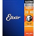 The Piano Accessory Shop PAS Bundle Elixir 12052 Strings Electric Guitar Strings w NANOWEB Coating, Super Light (.010-.046) with 6 free plectrums