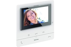 BTICINO, Video-Innenstelle Classe 100 V16B mit 5" (12.7cm) Farb-LCD-Monitor, 2 Gesprächstasten, 3 Sensor- und 4 frei konfig. Tasten, LED-Statusanzeige und 16 melodischen Ruftönen, 344912