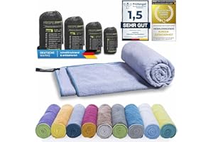 ‎LIGHTDRY LightDry® Original Microfibre Sports Towel, Backpack, Travel Towel, Sports & Fitness Bath Towel, Absorbent, Lightweight, Antibacterial and Extremely Quick-Drying