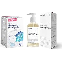 Sirona Underarm Sweat Pads - 24 Pads with Refreshing Intimate Wash - 200 ml