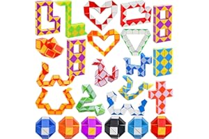 GOLDGE 24 Pack Mini Serpente Magico, 24 Blocchi Giocattolo Twist Cubo Puzzle Gadget Bambini Regalini Fine Festa Compleanno per Ragazzi