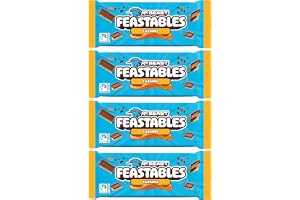 Feastables MrBeast Caramel 4 x 60g – Mjölkchoklad med Krämig Karamell – Presentförpackning – 240g