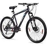 Hero RIOT 26T 21 Gear Mountain Bicycle for Adults | Grey | Only Front Suspension | Disc Brake | Steel Frame : 16.5Inches | Ri