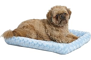 MidWest Homes for Pets Legowisko dla psa 60,96 cm (60,96 cm) długie legowisko dla psa lub legowisko dla kota z wygodnym podparciem; idealne dla "małych" ras psów; niebieski; model 40224-PB