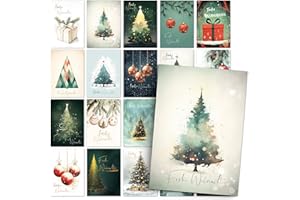 ‎BERILUDESIGN beriluDesign Weihnachtskarten Set (20 Stück) Postkarten - Weihnachtspostkarten für Weihnachten, Grußkarten, Geschenkkarten