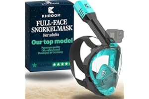 Khroom Maschera da snorkeling per adulti Seaview Pro | La nostra MIGLIORE maschera subacquea | Maschera a pieno facciale, sicura da CO2 per lo snorkeling | Mascherina integrale, dai 10 annii