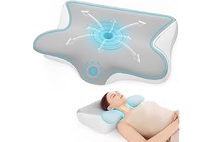 ‎RESTNATURE Restnature Memory Foam Kissen, 2 in 1 Orthopädisches Nackenkissen Kopfkissen, Ergonomisches Nackenstützkissen Höhenverstellbar Seitenschläferkissen für Seiten, Rücken, Bauchschläfer, 60x41,5x10/12cm