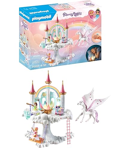 Playmobil 6055 – Centre De Soins Pour Licornes Avec Fées Et Accessoires – Bandages Magiques, Arbre à Fruits Et Champignon Géant – Jeu D’Imagination Féérique