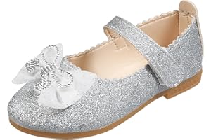 QUNUNOIRE-Scarpe Principessa Bambina Bimba Glitterate Scarpe Ragazza con Paillettes Eleganti