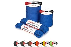 Brotree 4mm Paracord 550 7 Fili Nylon Corda 30M Tipo III Corda da Paracadute per Sopravvivenza, All'aperto, Fatto a Mano - 250kg Carico di Rottura (Blu Scuro)
