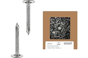 HELPMATE – Chiodi per tetto 2,0 x 16 mm zincato meccanicamente – 400 g di carta per tetto tipo B – chiodi per tetto DIN 1160 B – chiodi per tetto ideale per cartone da tetto, teloni di plastica e