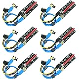 Ubit PCIE Riser 1x to 16x Graphic Extension for Bitcoin GPU Mining Powered Riser Adapter Card,4 Solid Capacitors,60cm USB 3.0