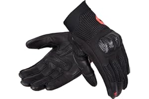 REBELHORN Gap III męskie rękawice motocyklowe, kozia skóra, ochraniacze na kostki, wentylacja z wstawkami z siatki poliestrowej 3D