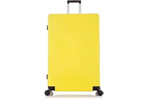 DK Luggage 24" Medium Lightweight Hard Shell Suitcase 4 Wheel Spinner Luggage ABS-30 Yellow
