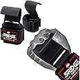 Weight Lifting Wrist Hook Straps Grips Power Hooks Gym Powerlifting, Non-Slip Rubber Coated Grips Weightlifting Wraps, Bodybuilding, Strength Training & Gym Workout Pull Up, Deadlift & Dumbbell Rows