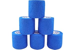 COMOmed Non-woven fabric self-adhesive Bandage venda cohesiva Mascota Vendaje Azul 5cmX4.5m 6 Volumen
