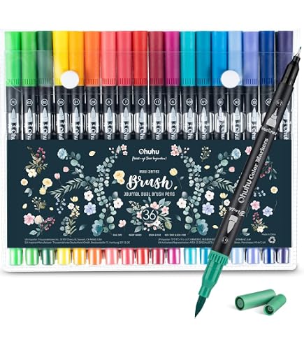 Set 88 Pennarelli Doppia Punta Hhhouu – Punta Pennello E Chisel, Per Artisti, Illustrazione E Calligrafia