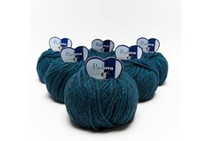 TRICOT CAFE' Tricot Cafè Padova - 6 Gomitoli di Filato Alpaca Misto Lana, Made in Italy - Ideale per Lavori a Uncinetto e Ferri 5-5,5 - Mix Eleganza e Qualità - Morbido Gomitolo 50g (90m)(Ottanio 12)