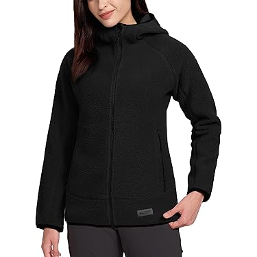 Hsternexy Fleecejacke Damen - Teddyjacke Mit Stehkragen Winter
