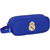 Real Madrid &ndash; Double Child's Pencil Case, Children's Pencil Case, Ideal for School-Age Children, Comfortable and Versatile, Q